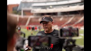 Coach Satterfield Fall Camp Practice 1 Interview [upl. by Aleac]