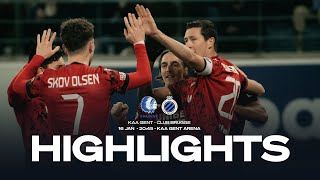 HIGHLIGHTS  KAA GENT  CLUB BRUGGE  CROKY CUP 2324 [upl. by Esertap363]