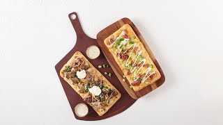 How to Make Two Unique Flatbreads Using Pepper Mills New Creamy Garlic Dressing [upl. by Yvette]