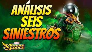 Análisis de los Seis Siniestros y gameplay ► Marvel Strike Force en español ⚡️☄️ 💥 [upl. by Yatnuahs829]