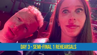 DAY 3 AT EUROVISION 2024  SEMIFINAL 1 REHEARSALS [upl. by Bobbee]