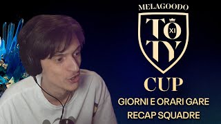 MELAGOODO TOTY CUP 2023  LE PARTITE I GIORNI E GLI ORARI  RECAP SQUADRE [upl. by Huesman]