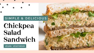 INCREDIBLE Chickpea Salad Sandwich  Easy 15Minute Vegan Recipe [upl. by Nwahsauq911]