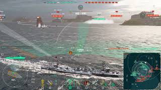 World of Warships  Kitakami in Mode Shuffle  Mega Asashio [upl. by Aissej702]