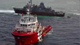 US Navy Ship Runs Aground in Philippine Marine Heritage Area [upl. by Maer]