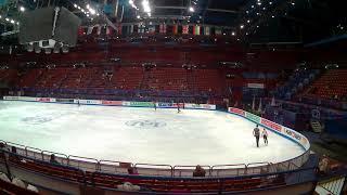 Savchenko amp Massot SP Practice Worlds 2018 190318 WholeRink View [upl. by Branscum]