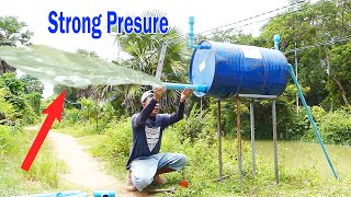 Strong Pressure How to make Free Energy Water Pump NO Electricity Auto Pump 24hDay What to See [upl. by Paluas]