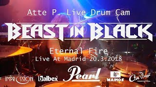 Atte P Live Drum Cam Beast In Black  Eternal Fire [upl. by Eudoca]