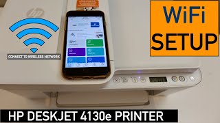 HP DeskJet 4130e WiFi Setup Review [upl. by Rotce]