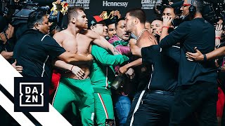 Canelo Alvarez VS Edgar Berlanga BRAWLED During FACEOFF [upl. by Alden]