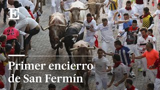 El primer encierro de San Fermín 2022 en directo [upl. by Mount255]