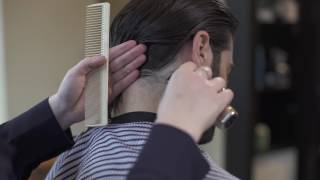 How to trim sideburns and neck hair on mens long hair [upl. by Asselam]