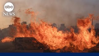 Wildfires in Greece force 30000 people to evacuate [upl. by Tresa]