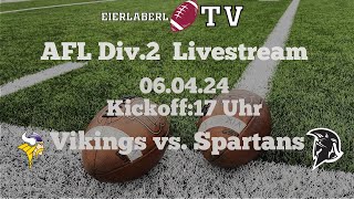 Livestream AFL Division 2 Vienna Vikings 2 vs Weinviertel Spartans [upl. by Spiros]