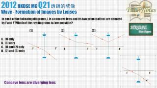 HKDSE Physics 2012 MC Q21 [upl. by Annoed527]