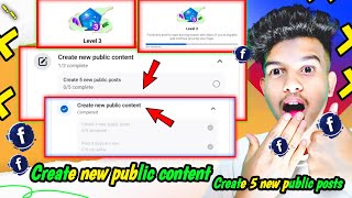 Create new public content facebook  facebook Create 5 new public posts [upl. by Aiello]