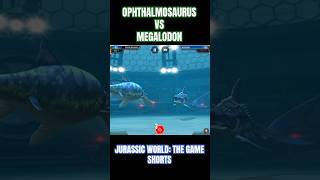 Ophthalmosaurus vs Megalodon  Jurassic World The Game Shorts [upl. by Nilrev383]