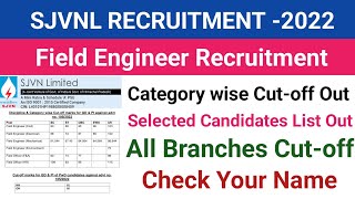 SJVNL Result 2023Field Engineer Result OutOfficial Cutoff OutSelected candidates list Out [upl. by Nibot156]