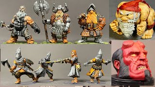 Dwarves Frostgrave Cultist Hellboy Sumo Gnomes Paint Table Update [upl. by Nicodemus]