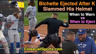 E39  Bo Bichette Ejected for Helmet Slam Umpire Jonathan Parra Deemed Extremely Severe [upl. by Ennaer132]