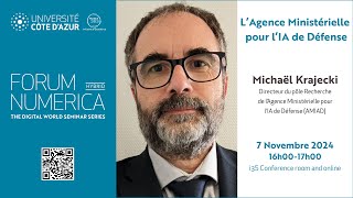 Forum Numerica  Agence Ministérielle pour l’Intelligence Artificielle de Défense AMIAD [upl. by Alanah]