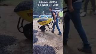 He came right out the office viral hardwork wheelbarrow construction [upl. by Litha37]