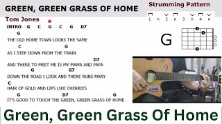 Green Green Grass Of Home  Tom Jones  Guitar Chords amp Lyrics TeacherBob [upl. by Jarrid]