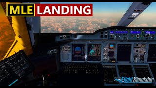 LANDING Velana International Airport Maldives  Emirates A380 [upl. by Incrocci568]