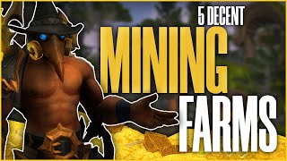 5 Mining Farms for QUICK and EASY Millions  World of Warcraft Gold Farming [upl. by Nraa]