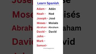 Biblical Male Names in Spanish spanishlanguage [upl. by Ednarb]