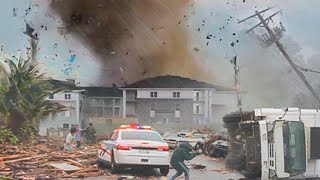 Florida USA under 150 Tornadoes Srong winds destroys homes [upl. by Karissa]