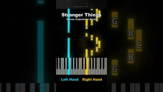 Stranger Things Piano Tutorial shorts [upl. by Ynohtnakram]