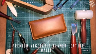 Our making Handmade Leather Long wallet  PREMIUM VEGETABLE TANNED LEATHER WALLET  FREE PDF PATTERN [upl. by Ynnig416]