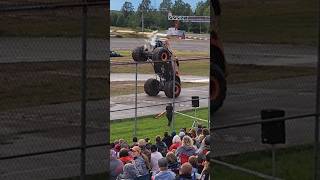 Monster truck throwdown at Onaway Speedway Handstand💪💪 [upl. by Leo]