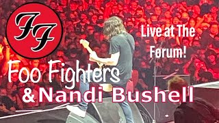 Nandi BushellFoo Fighters BACKSTAGE View  The Forum in Los Angeles 82621 [upl. by Ynavoj]