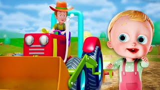 Wheels On The Tractor Go Round And Round Vehicle farm Nursery Rhymes by Farmees [upl. by Yager356]