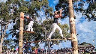 Woodchopping Australian championship [upl. by Suoirrad]