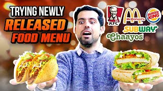 Trying Newly Launched Menu Of Fast Food Chains For 24 Hours  cravingsandcaloriesvlogs [upl. by Llirpa827]