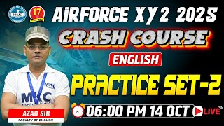 Airforce XampY Group 2 2025 English Practice Set 2 by Azad Sir  Airforce Exam Preparation  MKC [upl. by Inavoy154]