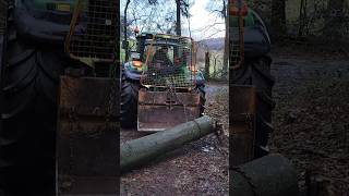 Joehn Deere mit Seilwinde im Wald [upl. by Irina]