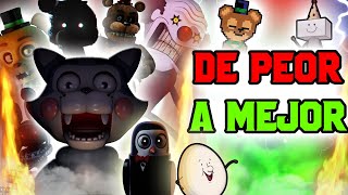 Fangames del Fazbear Fanverse De PEOR a MEJOR Fnaf [upl. by Leitman]