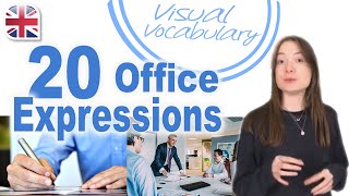 20 Office Expressions to Describe Your Workplace  Visual Vocabulary [upl. by Finley]