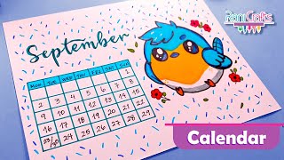 DIY  SEPTEMBER Calendar  Bullet journal decoration organization ideas [upl. by Adahs]