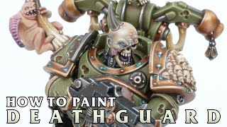 How to paint Death Guard like the box art  Eavy Metal Style [upl. by Cassy]