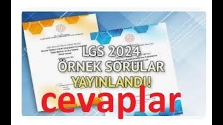 MEB LGS Örnek Soruları 2024 Cevap Anahtarları  Sadece Cevaplardır [upl. by Follansbee]