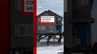 Beach house collapses into ocean in North Carolina Erosion BBCNews [upl. by Tayib]