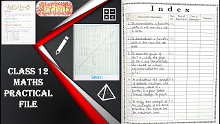 class 12 Maths Practical  Activity File  With Graphs And Craft  Mathematics Activity File [upl. by Ress]