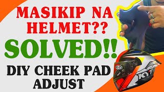 DIY Helmet Cheek Pad adjustment Masikip na helmet solution [upl. by Hough]