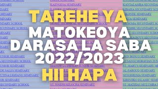 🔴BREAKING NEWS MATOKEO YA DARASA LA SABA 202223MATOKEO DARASA LA NNE 2022 NECTA RESULTS 2022 [upl. by Eecats505]