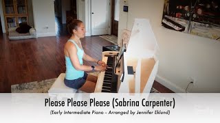 Please Please Please Sabrina Carpenter Piano Sheet Music for Early Intermediates Full Song [upl. by Swor]